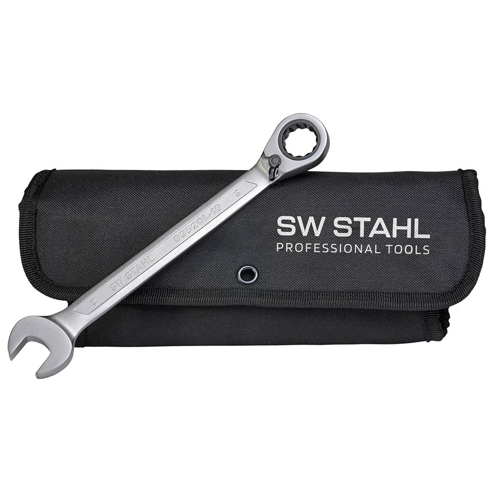 SW-Stahl Gabelringratschenschlüsselsatz umschaltbar 12-teilig (8 bis 19 mm)