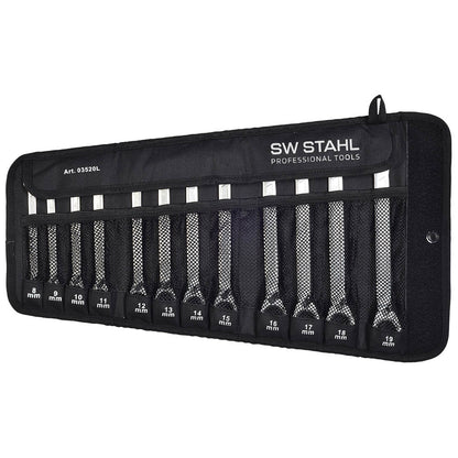 SW-Stahl Gabelringratschenschlüsselsatz umschaltbar 12-teilig (8 bis 19 mm)