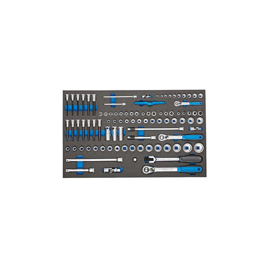 GEDORE Steckschlüssel-Satz 1/4"-3/8"-1/2" in Check-Tool-Modul, 91-teilig 2005 CT4-U-20