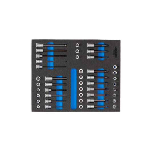 GEDORE Steckschlüssel-Satz 3/8" in Check-Tool-Modul, 52-teilig 2005 CT2-TX 30