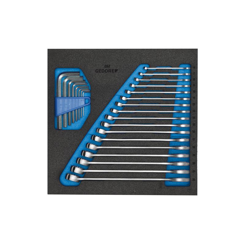 GEDORE Ring-Maulschlüssel-Satz in Check-Tool-Modul 1500 CT2-7
