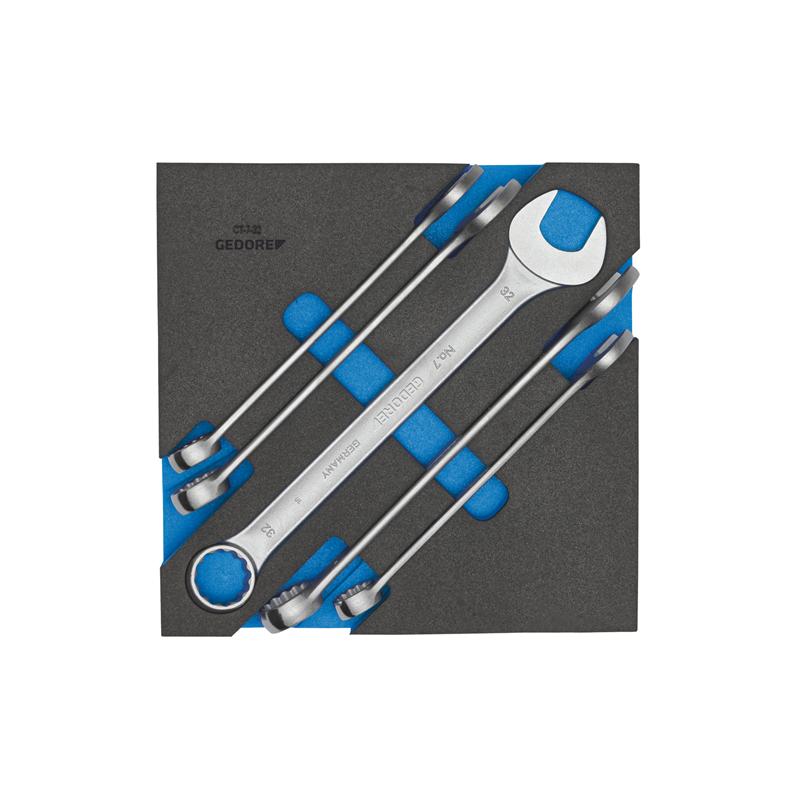 GEDORE Ring-Maulschlüssel-Satz in Check-Tool-Modul 1500 CT2-7-32
