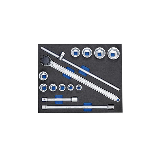 GEDORE Steckschlüssel-Sortiment 3/4" in Check-Tool-Modul, 14-teilig 2005 CT3-32