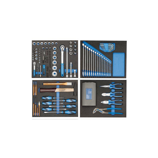 GEDORE Werkzeugsortiment in Check-Tool-Modulen, 147-teilig TS-147