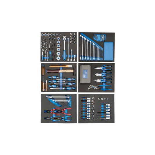 GEDORE Werkzeugsortiment in Check-Tool-Modulen, 190-teilig TS-190