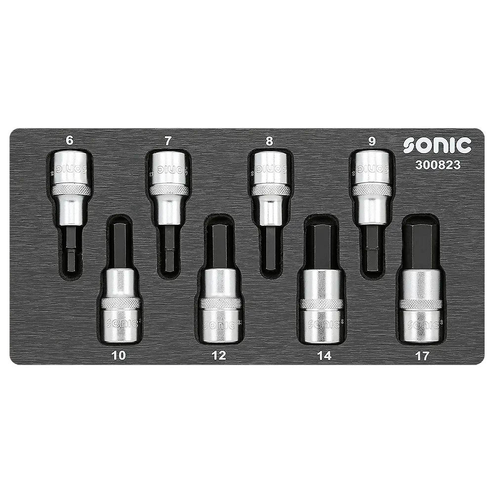 Sonic BMCS Blasformkoffer mit 1/2'' Innensechskant Biteinsätze, 8-teilig