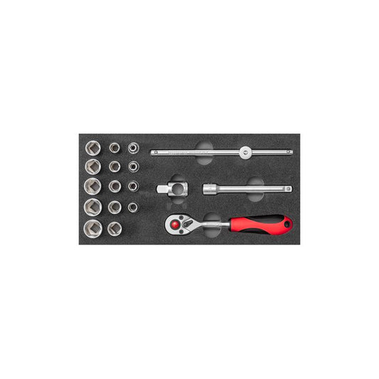 GEDORE Steckschlüssel-Satz 3/8 1/3 Check-Tool-Modul 18-teilig R22150020