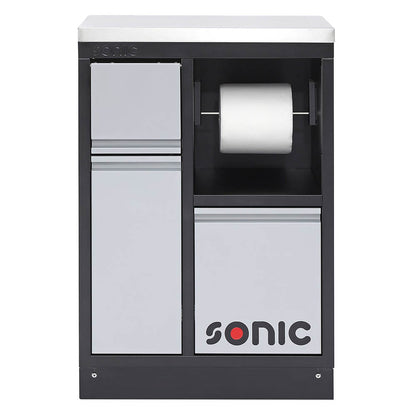 Sonic MSS 674mm Abfall Schrank und integrierter Papierrollenhalter (674x1002x500)