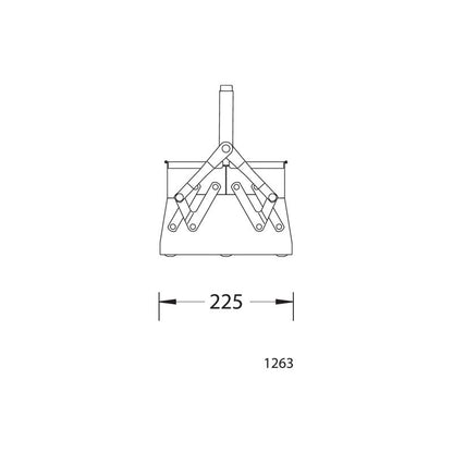 GEDORE Werkzeugkasten, leer, 3 Fächer, 160x420x225 mm 1263 L