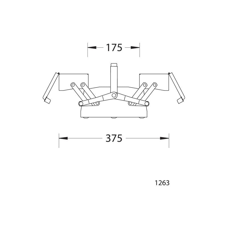 GEDORE Werkzeugkasten, leer, 3 Fächer, 160x420x225 mm 1263 L