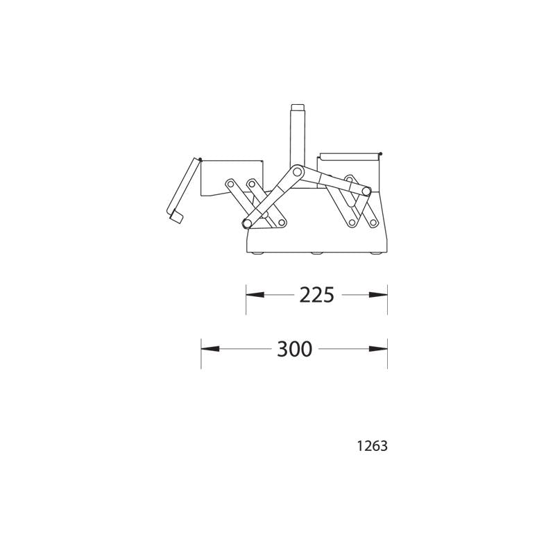 GEDORE Werkzeugkasten, leer, 3 Fächer, 160x420x225 mm 1263 L