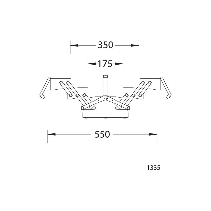 GEDORE Werkzeugkasten, leer, 5 Fächer, 210x535x225 mm 1335 L