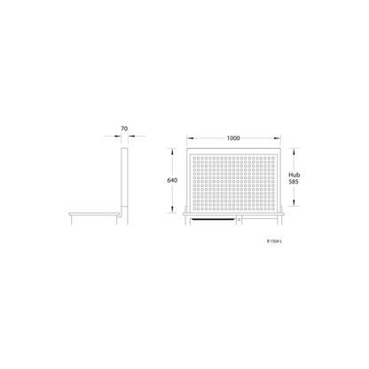 GEDORE Rückwand leer 640x1000x70mm 28kg R 1504 L