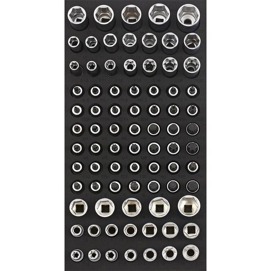 Sonic Schaumeinlage 1/3 SFS 3/8" Nuss- und Bitsatz 80-teilig