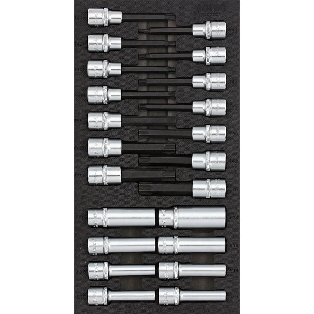 Sonic Schaumeinlage 1/3 SFS 1/2" TX-Nuss und Bit-Satz 22-teilig